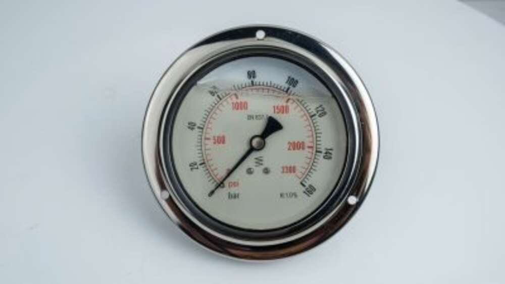 Манометр 100F160.MGE GLYC.P.G.SS CASE D:100 0/160 BAR+PSI 1/2" BSPP BACK+FLANGE