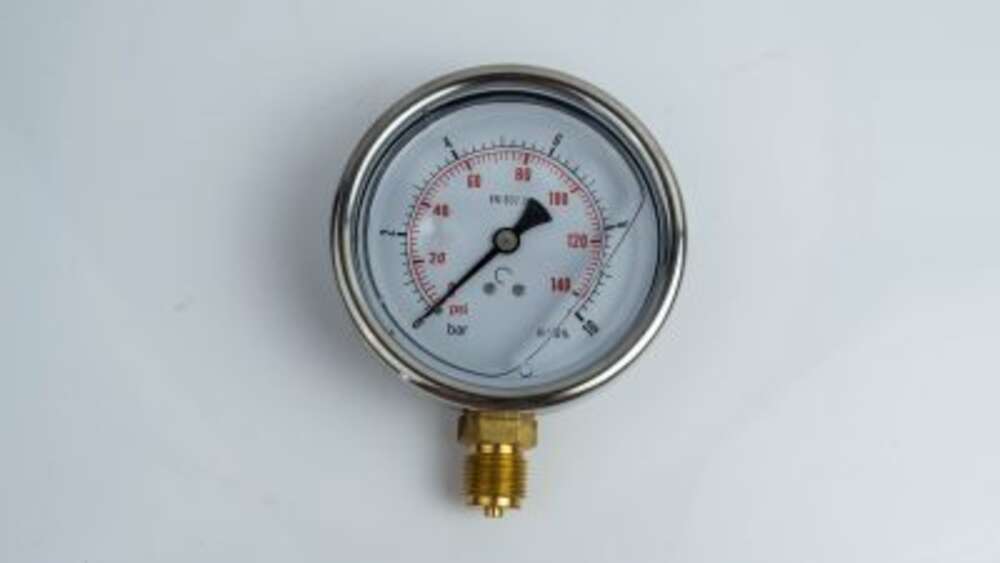 Манометр 100R10.MGE GLYC.P.G.SS. CASE D:100 0/10 BAR+PSI 1/2"BSPP BOTTOM