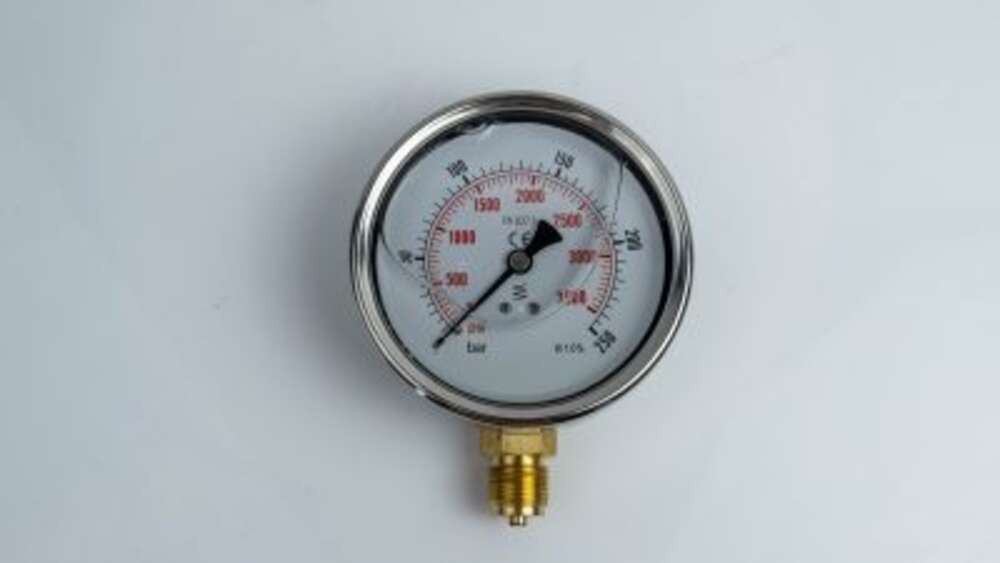 Манометр 100R250.MGE GLYC.P.G.SS. CASE D:100 0/250 BAR+PSI 1/2"BSPP BOTTOM