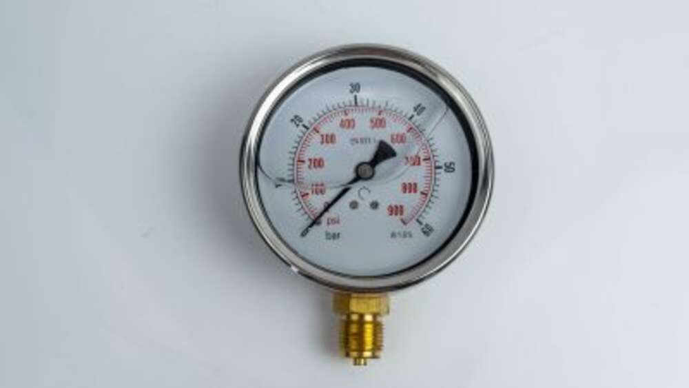 Манометр 100R60.MGE GLYC.P.G.SS. CASE D:100 0/60 BAR+PSI 1/2"BSPP BOTTOM