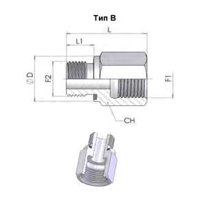 Adapter ext. 3/8″ - int. 1/2″