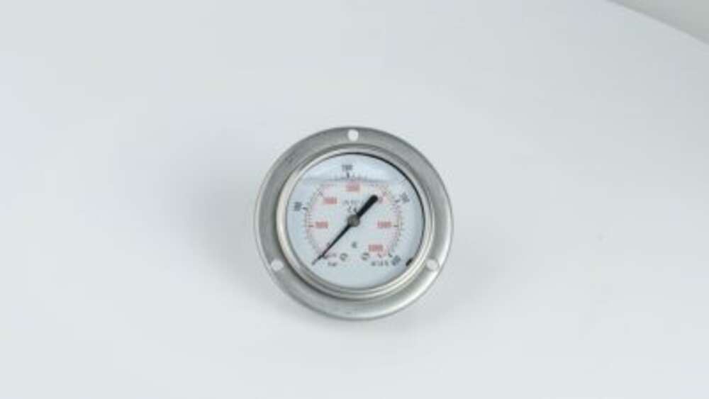 Манометр 63F400.MGE GLYC.P.G.SS. CASE D:63 0/400 BAR+PSI 1/4"BSPP BACK+FLANGE