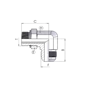 адаптер 90° штуцер JIC-ISO регул.гайка 1.1/16″-M27x2