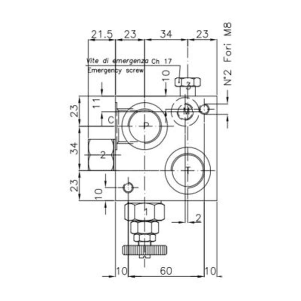 Hydraulic Blocks VC-DC-34-14-ER for single-acting hydraulic cylinders (for lifts)