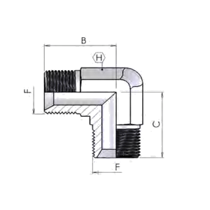 адаптер 90° штуцер BSPP – BSPP штуцер 1″