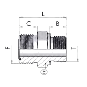 BSPP Adapter 3/8″ – ORFS 13/16″