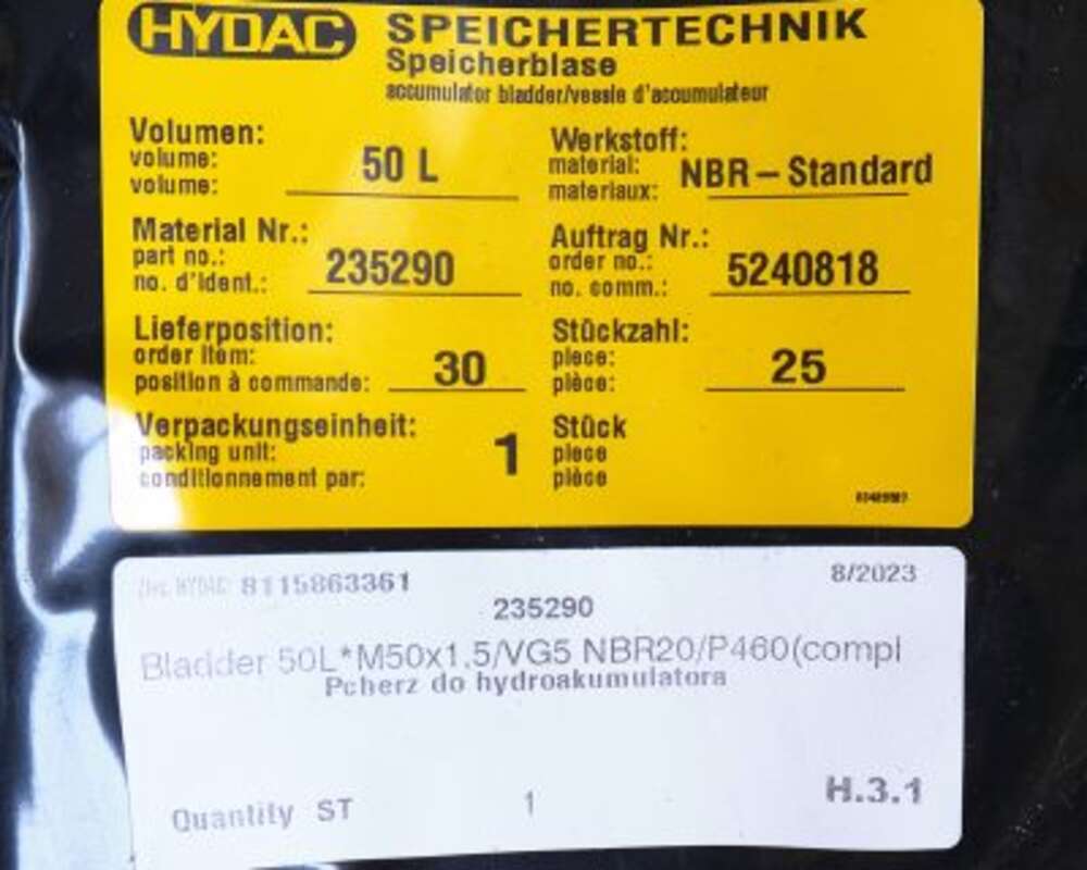 Ремонтний комплект Blase 50L-M50x1.5/VG5 NBR20/P460(kompl